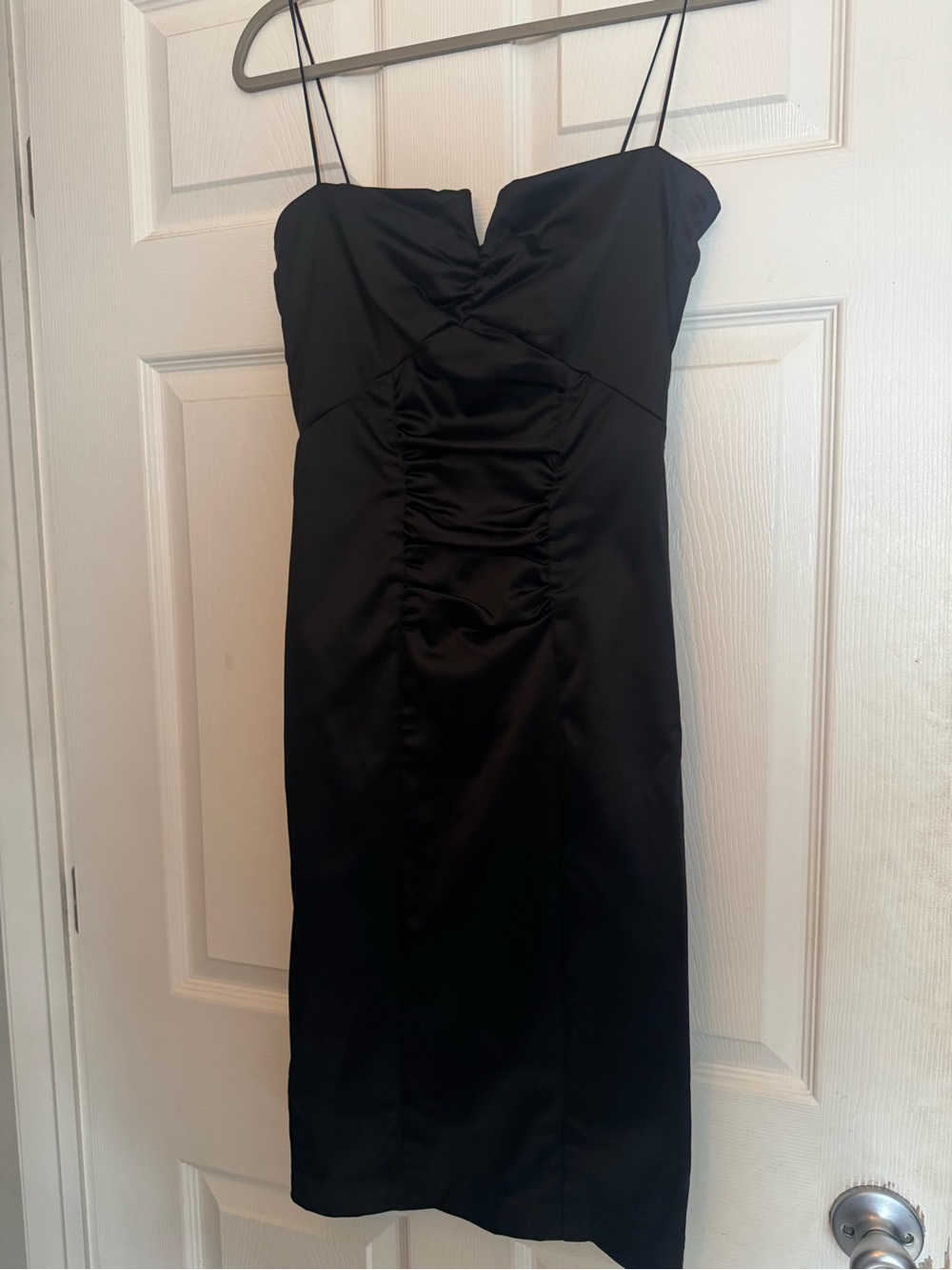 Nicole Miller Black Spaghetti-Strap Dress